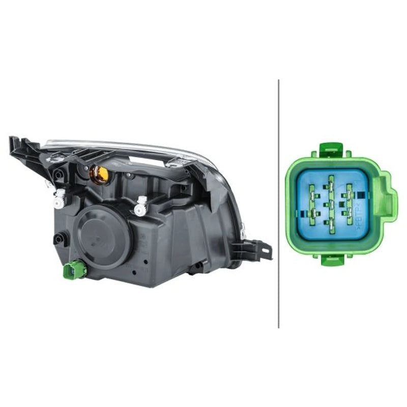 Hella Headlight Headlamp H4 Left fits Ford Fusion 2002-2012 1.25 1.4 1.6