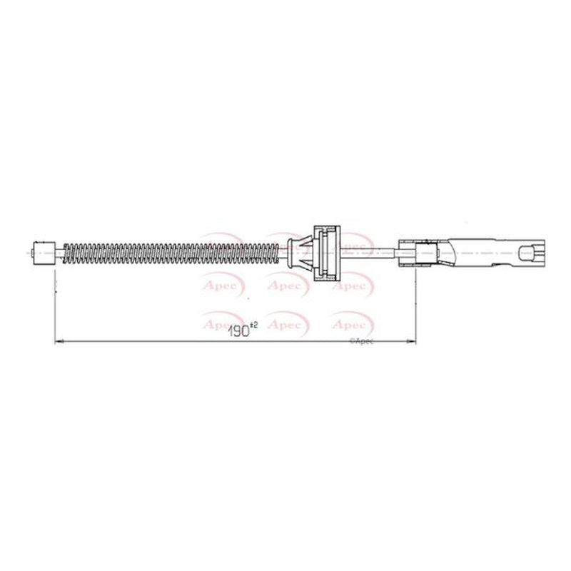 Apec Handbrake Cable Left Rear fits Ford Ecosport 2013 on 1.0 1.5