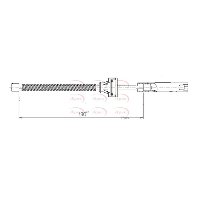 Apec Handbrake Cable Right Rear CAB1683