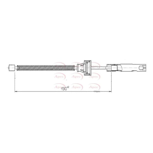 Apec Handbrake Cable Right Rear CAB1683
