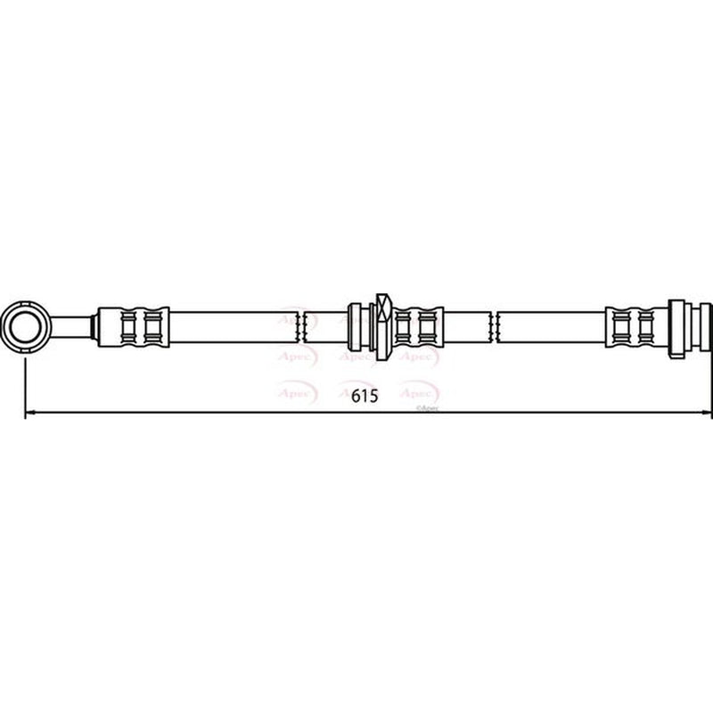 Apec Brake Hydraulic Hose Line Rear Left fits Nissan Almera Tino 2000-2006