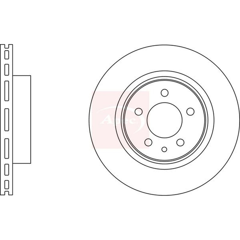 Apec 2 x Vented Brake Discs fits Jaguar Xk 8 1996-2006 4.0 4.2