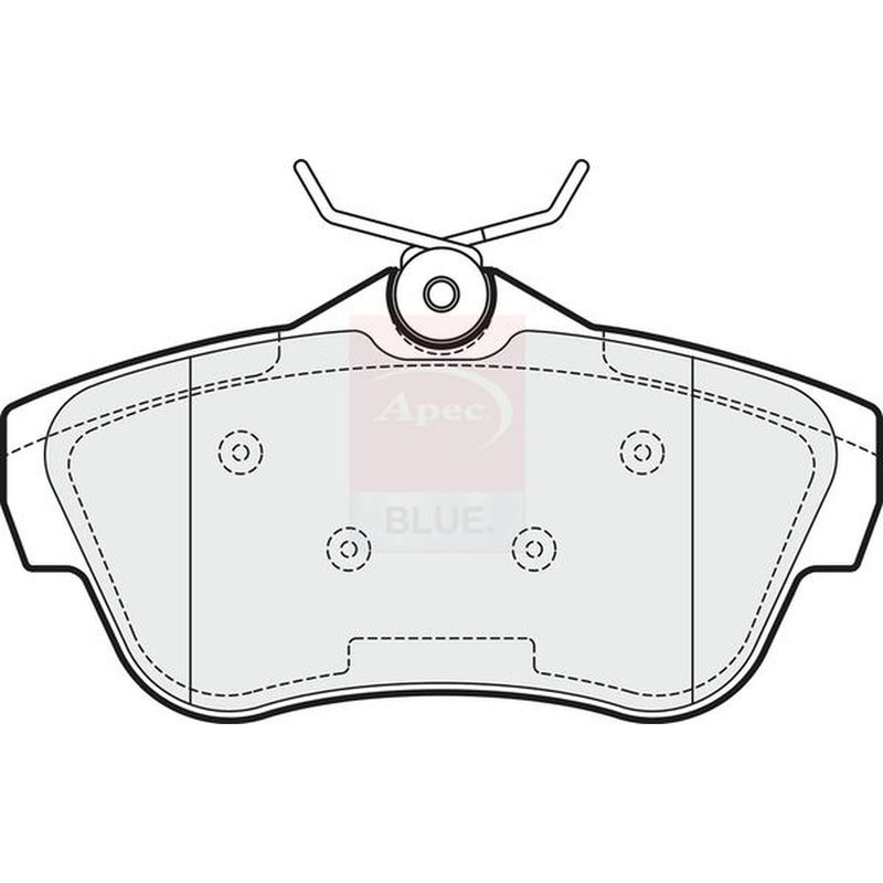 Apec Rear Brake Pad Set fits Citroën Dispatch II 2007-2016 1.6 2.0