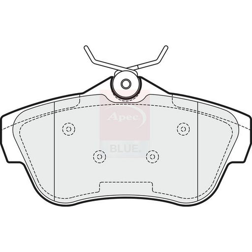 Apec Rear Brake Pad Set fits Citroën Dispatch II 2007-2016 1.6 2.0