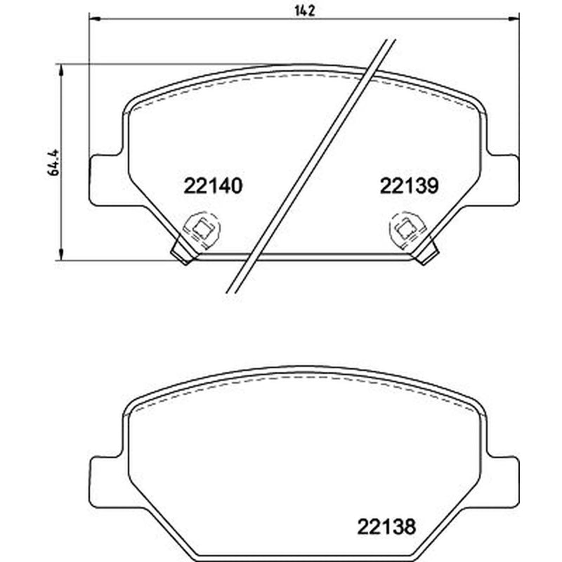 DON Front Brake Pad Set fits Opel Insignia B Country Tourer 2017-2018