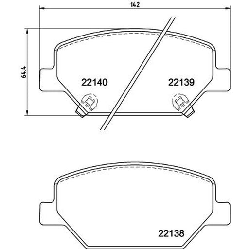 Mintex Front Brake Pad Set fits Opel Insignia B Country Tourer 2017-2018