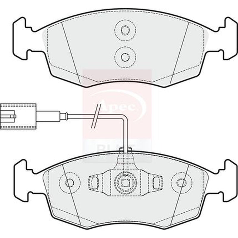 Apec Front Brake Pad Set fits Fiat 500 2007 on 1.2
