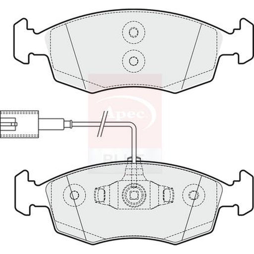 Apec Front Brake Pad Set fits Fiat 500 2007 on 1.2