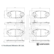 Blue Print Front Brake Pad Set ADBP420095