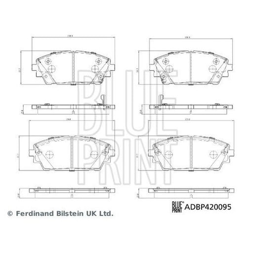 Blue Print Front Brake Pad Set ADBP420095