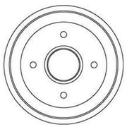 Abtex Brake Drum Assembly Rear fits Ford Courier Box Body/Mpv 1991-1996 1.3 1.8