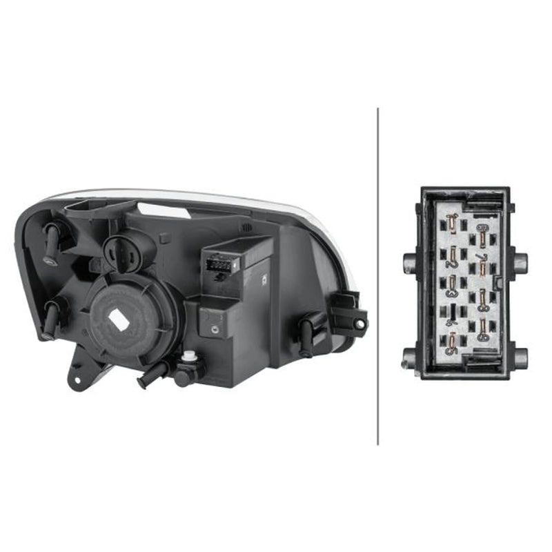 Hella Headlight Headlamp H4 Left fits Citroën Berlingo First 1996-2011