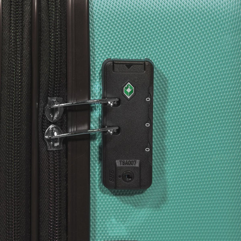 Dellonda 3-Piece Lightweight ABS Luggage Set with TSA Lock  Teal Dellonda  - Dynamic Drive