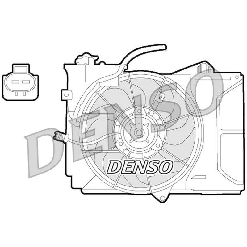 Denso Engine Cooling Fan fits Toyota Avensis Verso 2001-2009 2.0
