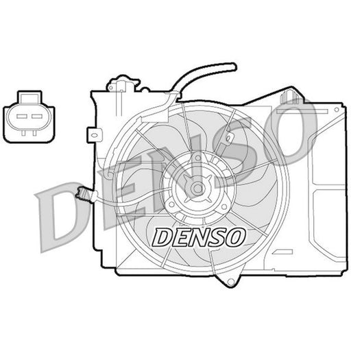 Denso Engine Cooling Fan fits Toyota Avensis Verso 2001-2009 2.0