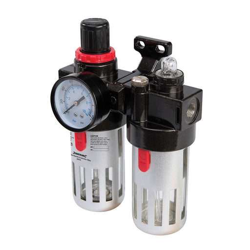 Silverline Air Filter Regulator & Lubricator 150ml Silverline - Dynamic Drive