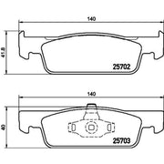 Mintex Front Brake Pad Set fits Byd Tang 2023 on