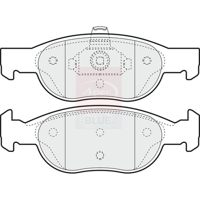 Apec Front Brake Solid Discs & Pads fits Fiat Punto 1994-2006 1.2 1.7 188.233