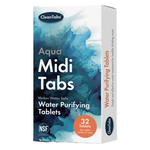 Clean Tabs Aqua Midi Tabs Water Purifying Tablets 32 Pack