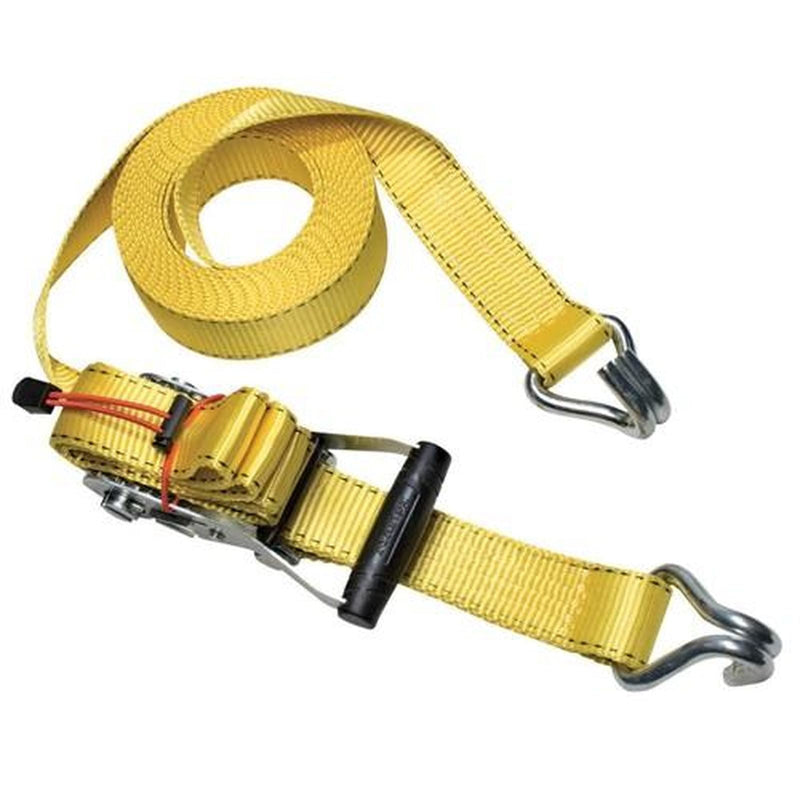 Masterlock Ratchet Tie Down J Hook 8.5m x 50mm Yellow Masterlock - Dynamic Drive