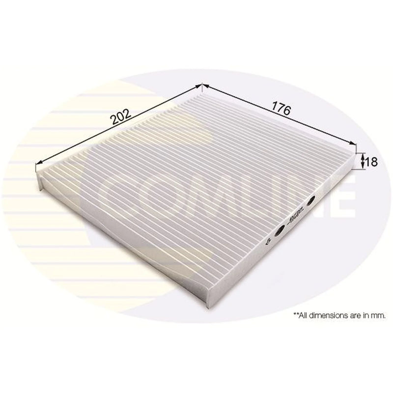 Comline Cabin Air Filter (Pollen Filter) fits Abarth 500 / 595 / 695 2008 on 1.4
