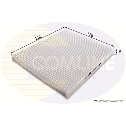 Comline Cabin Air Filter (Pollen Filter) fits Abarth 500 / 595 / 695 2008 on 1.4