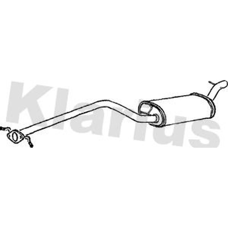 Klarius Box With Centre Pipe Centre fits Ford Focus I 1998-2004 1.8