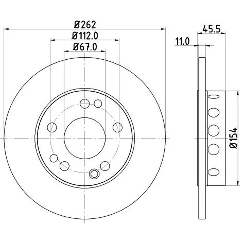 DON Front Brake Solid Discs & Pads fits Mercedes-Benz 190 1982-1993