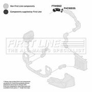 First Line Air Filter Intake Hose AEM (Ethylene Acrylate Rubber) fits Audi A4 B6