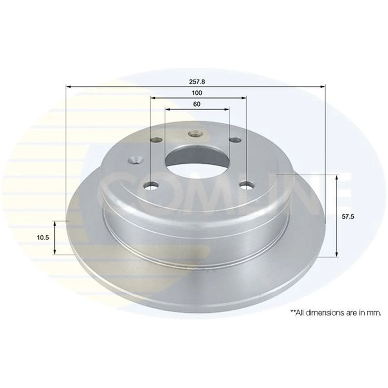 Comline Rear Brake Solid Discs & Pads fits Chevrolet Zafira 2001-2012 2.0