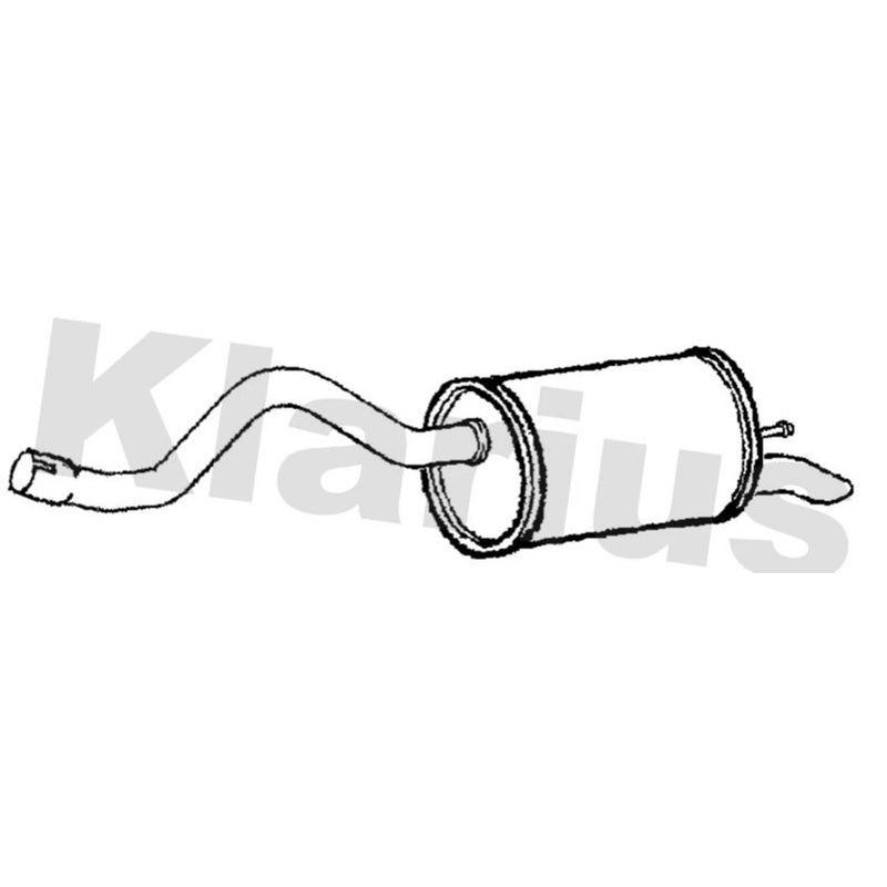 Klarius Box With Tail Pipe Rear fits Renault Twingo II 2007-2014 1.2