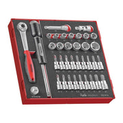 Teng Tools 3/8" Socket Set 6 pt FOAM2 36 Pieces Teng Tools - Dynamic Drive