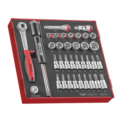 Teng Tools 3/8" Socket Set 6 pt FOAM2 36 Pieces Teng Tools - Dynamic Drive