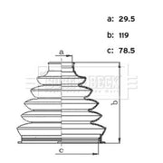 Borg & Beck Drive Shaft Bellow Kit Wheel Side Thermoplast BCB6443