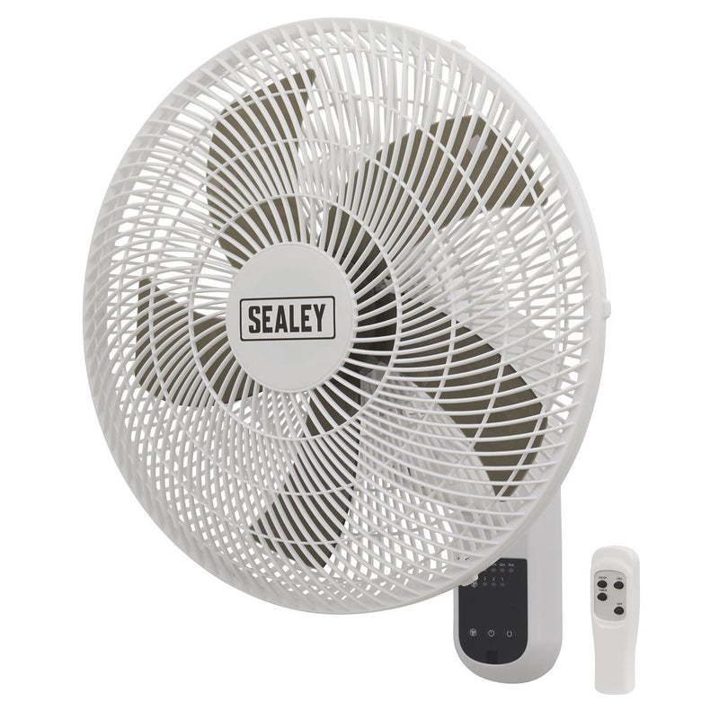 Sealey Wall Fan 3-Speed 16" with Remote Control 230V SWF16WR Sealey - Dynamic Drive