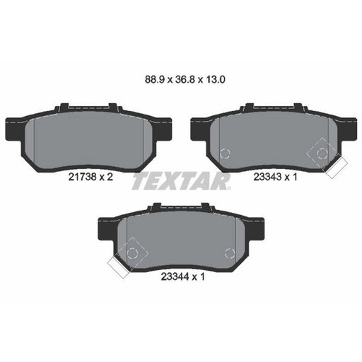 Textar Rear Brake Pad Set 2173801