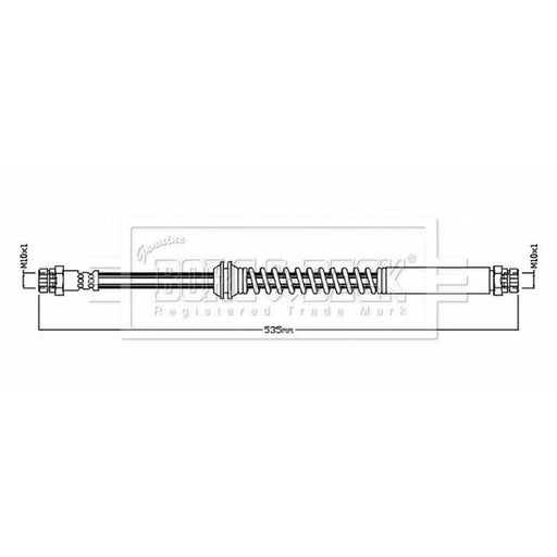 Borg & Beck Brake Hydraulic Hose Line Rear Right BBH8861