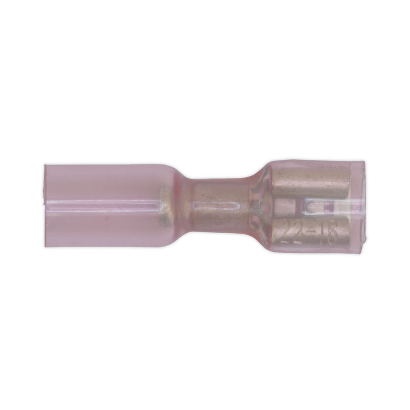 Sealey Heat Shrink Push-On Terminal 6.4mm Female Red Pack of 25 RTSPF25 Sealey - Dynamic Drive