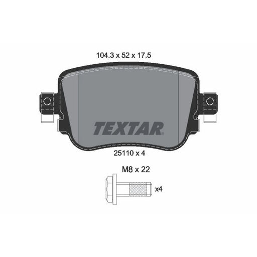 Textar Rear Brake Pad Set 2511003