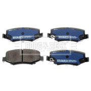 Borg & Beck Rear Brake Discs & Pads fits Jeep Wrangler III 2007-2011 2.8 3.6 3.8