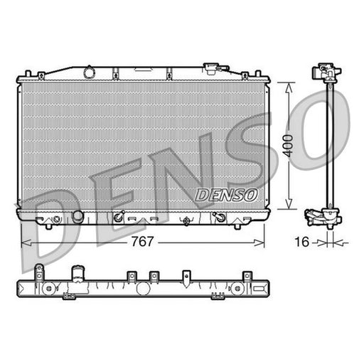 Denso Engine Radiator fits Honda Accord VIII 2008-2015 2.4