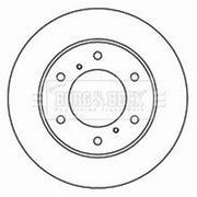 Borg & Beck Front Brake Vented Discs & Pads fits Mitsubishi Triton 2019 on 2.2