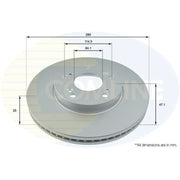 Comline 2 x Vented Front Brake Discs ADC0576V-x2