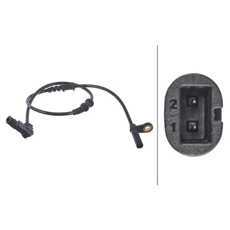 Hella ABS Wheel Speed Sensor Front fits Mercedes-Benz C-Class 2000-2008
