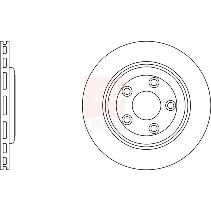 Apec 2 x Vented Rear Brake Discs SDK6214-x2