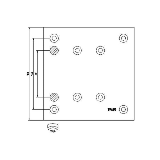 DON Don Cv Brake Lining Set fits Fap B-Series 2007-2011