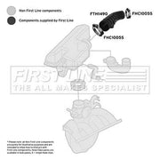 First Line Air Filter Intake Hose NBR (nitrile butadiene ru fits Chevrolet Epica