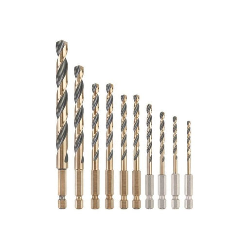 Dewalt Power Tools DT20620 BLACK&GOLD HSS Drill Set, 10 Piece DeWALT Power Tools - Dynamic Drive