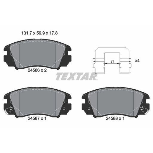 Textar Front Brake Pad Set 2458601