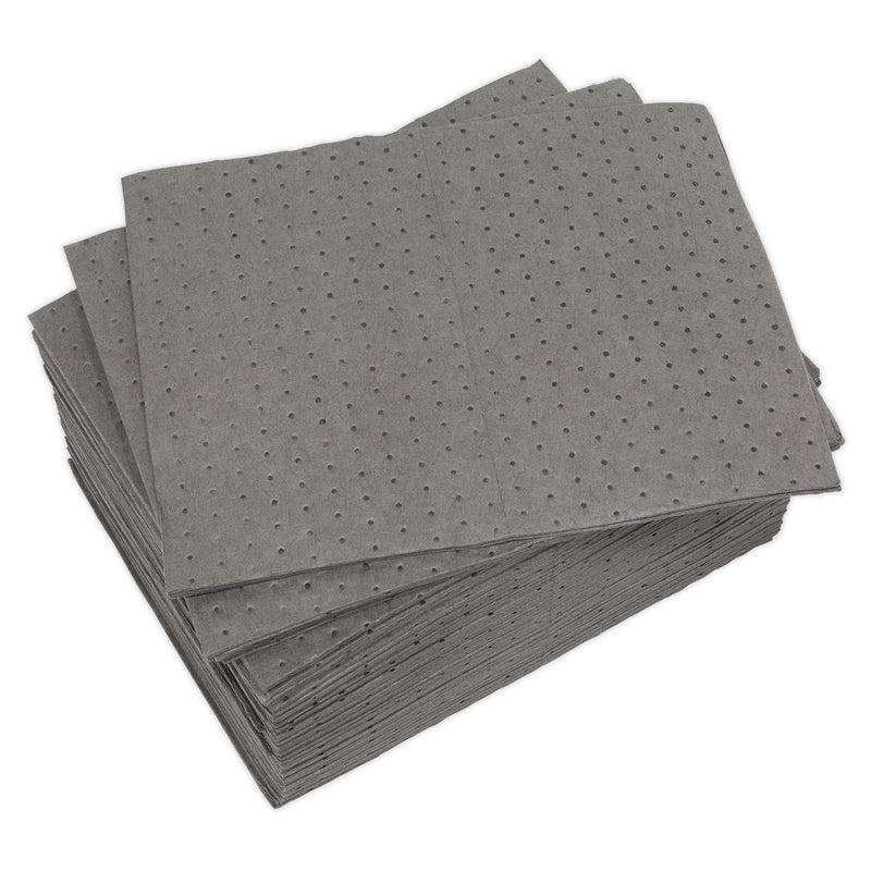 Sealey Spill Absorbent Pad Pack of 100 SAP01 Sealey - Dynamic Drive